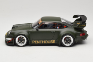 Porsche 911 RWB Penthouse Kaki Green GT Spirit 1:18 GT559 Resin — billede 3 af 6