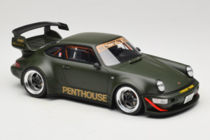 Porsche 911 RWB Penthouse Kaki Green GT Spirit 1:18 GT559 Resin — billede 4 af 6