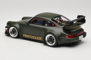 Porsche 911 RWB Penthouse Kaki Green GT Spirit 1:18 GT559 Resin — billede 5 af 6