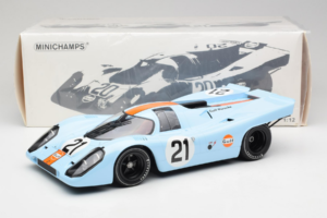 Porsche 917K Gulf #21 P. Rodriguez / L. Kinnunen J.W. Automotive Engineering 24 Hours of Le Mans 1970 Minichamps 1:12 1237066 — billede 6 af 6