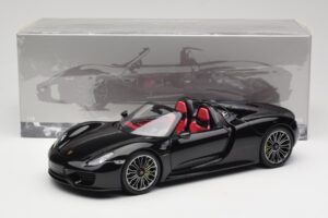 Porsche 918 Spyder Basalt Sort Metallic Minichamps 1:18 110062431 Metal — billede 8 af 8