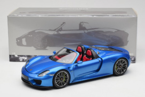 Porsche 918 Spyder Blue Metallic Minichamps 1:18 110062432 Metal — billede 8 af 8