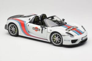 Porsche 918 Spyder Weissach Package Martini Minichamps 1:18 110062440 Metal — billede 6 af 8