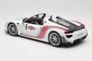 Porsche 918 Spyder Weissach Package Martini Minichamps 1:18 110062440 Metal — billede 7 af 8