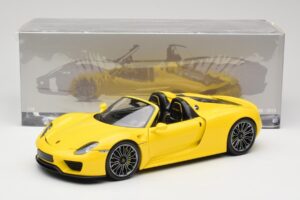 Porsche 918 Spyder Gul Minichamps 1:18 110062434 Metal — billede 8 af 8