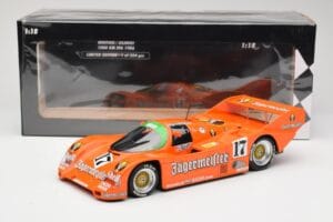 Porsche 962C #17 Jägermeister T. Boutsen / F. Jelinski 1000km Spa 1986 Minichamps 1:18 155866517 Metal — billede 6 af 6