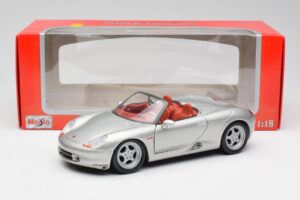 Porsche Boxster 986 Sølv Maisto 1:18 37800-M3 Metal — billede 8 af 8