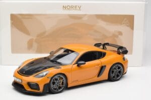 Porsche Cayman GT4 RS 982 Weissach Package Bahama Yellow Norev 1:18 187252 Metal — billede 8 af 8