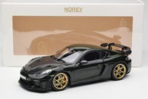 Porsche Cayman GT4 RS 982 Weissach Package Brewster Green Norev 1:18 187250 Metal — billede 8 af 8