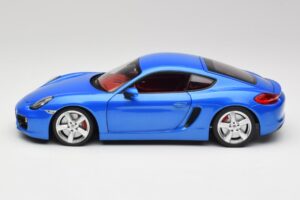 Porsche Cayman 981 S Aqua Blå Metallic Minichamps 1:18 110062221 Metal — billede 4 af 8