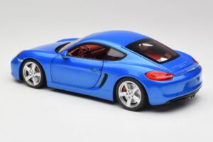 Porsche Cayman 981 S Aqua Blå Metallic Minichamps 1:18 110062221 Metal — billede 7 af 8