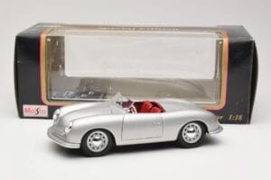 Porsche No. 1 Typ 356 Roadster Sølv Maisto 1:18 50324 Metal — billede 8 af 8