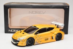 Renault Megane Trophy Showcar Gul Eurocup Megane Trophy 2011 Norev 1:18 185109 Metal — billede 8 af 8