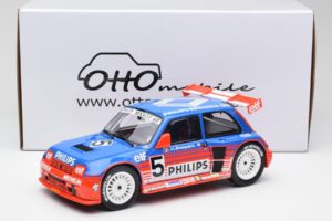 Renault R5 Maxi Turbo #5 Philips J-L. Busquet Superproduction 1987 Otto 1:18 OT1094 Resin — billede 6 af 6