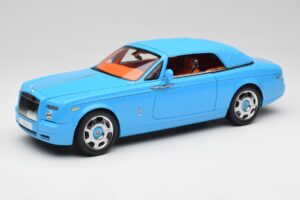 Rolls-Royce Phantom Drophead Coupe Powder Blå Kyosho 1:18 08871BL Metal — billede 3 af 10