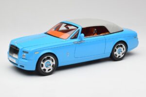 Rolls-Royce Phantom Drophead Coupe Powder Blå Kyosho 1:18 08871BL Metal — billede 4 af 10