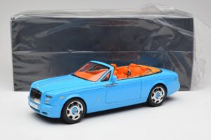 Rolls-Royce Phantom Drophead Coupe Powder Blå Kyosho 1:18 08871BL Metal — billede 10 af 10