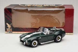 Shelby Cobra 427 S/C Mørkegrøn Hvide Striber Road Signature 1:18 92058-P1 Metal — billede 8 af 8