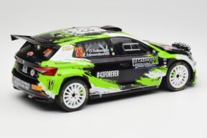 Skoda Fabia Rally2 #23 O. Solberg / E. Edmondson Rally Monte Carlo 2023 IXO 1:18 18RMC155A Metal — billede 2 af 6
