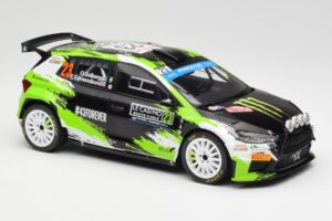 Skoda Fabia Rally2 #23 O. Solberg / E. Edmondson Rally Monte Carlo 2023 IXO 1:18 18RMC155A Metal — billede 4 af 6