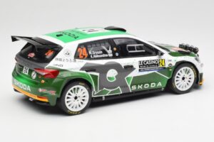 Skoda Fabia Rally2 #24 N. Gryazin / K. Aleksandrov Rally Monte Carlo 2023 IXO 1:18 18RMC155B Metal — billede 2 af 6