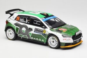 Skoda Fabia Rally2 #24 N. Gryazin / K. Aleksandrov Rally Monte Carlo 2023 IXO 1:18 18RMC155B Metal — billede 4 af 6