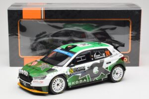 Skoda Fabia Rally2 #24 N. Gryazin / K. Aleksandrov Rally Monte Carlo 2023 IXO 1:18 18RMC155B Metal — billede 6 af 6