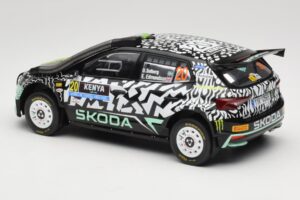 Skoda Fabia Rally2 #20 O. Solberg / E. Edmund Safari Rally Kenya 2024 IXO 1:18 18RMC222 Metal — billede 5 af 6