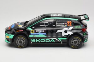 Skoda Fabia Rally2 #22 Toksport G. Greensmith / J. Andersson Safari Rally Kenya 2024 IXO 1:18 18RMC209 Metal — billede 3 af 6