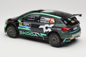 Skoda Fabia Rally2 #22 Toksport G. Greensmith / J. Andersson Safari Rally Kenya 2024 IXO 1:18 18RMC209 Metal — billede 5 af 6
