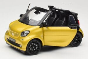 Smart Fortwo 453 Cabriolet Sort Og Gul Norev 1:18 B66960289 Metal — billede 2 af 8