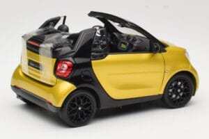 Smart Fortwo 453 Cabriolet Sort Og Gul Norev 1:18 B66960289 Metal — billede 3 af 8