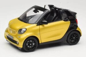 Smart Fortwo 453 Cabriolet Sort Og Gul Norev 1:18 B66960289 Metal