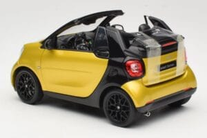 Smart Fortwo 453 Cabriolet Sort Og Gul Norev 1:18 B66960289 Metal — billede 7 af 8