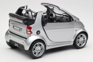 Smart Fortwo W450 Brabus Cabrio Sølv Forhandler Edition Kyosho 1:18 0017769V001C05Q00 Metal — billede 3 af 8