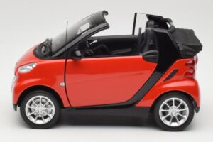 Smart Fortwo W451 Cabrio Rød Sort Minichamps 1:18 150036333 Metal — billede 4 af 8