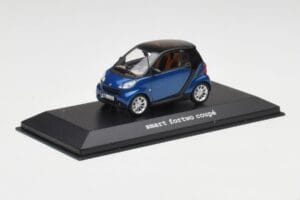 Smart Fortwo Coupe Aqua Blå Metallic & Sort Minichamps 1:43 Q0022558V001C77Q00 Metal — billede 2 af 4