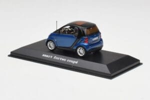 Smart Fortwo Coupe Aqua Blå Metallic & Sort Minichamps 1:43 Q0022558V001C77Q00 Metal — billede 3 af 4