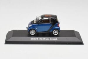 Smart Fortwo Coupe Aqua Blå Metallic & Sort Minichamps 1:43 Q0022558V001C77Q00 Metal