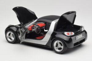 Smart Roadster Sort Bburago 1:18 34099-M1 Metal — billede 5 af 8