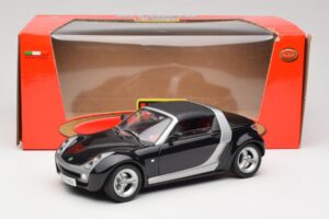 Smart Roadster Sort Bburago 1:18 34099-M1 Metal — billede 8 af 8