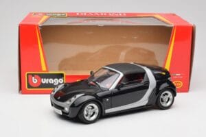 Smart Roadster Mørkeblå Bburago 1:18 34917 Metal — billede 8 af 8