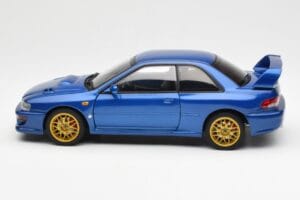 Subaru Impreza 22B Upgraded Version Blå Med Guld Fælge AUTOart 1:18 78602 Metal — billede 4 af 8