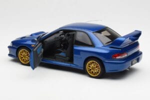 Subaru Impreza 22B Upgraded Version Blå Med Guld Fælge AUTOart 1:18 78602 Metal — billede 5 af 8