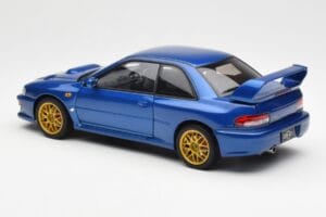 Subaru Impreza 22B Upgraded Version Blå Med Guld Fælge AUTOart 1:18 78602 Metal — billede 7 af 8
