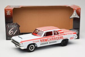 Dodge 330 Super Stock Ramchargers NHRA 1964 Highway 61 1:18 50044 Metal — billede 8 af 8