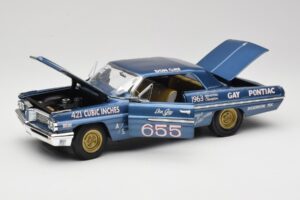 Pontiac Catalina Super Duty Super Stock #655 Blå 1962 Auto World 1:18 AW201/06 Metal — billede 2 af 8