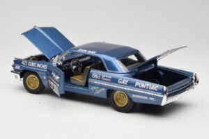 Pontiac Catalina Super Duty Super Stock #655 Blå 1962 Auto World 1:18 AW201/06 Metal — billede 5 af 8
