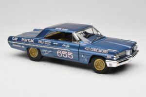 Pontiac Catalina Super Duty Super Stock #655 Blå 1962 Auto World 1:18 AW201/06 Metal — billede 6 af 8