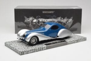 Talbot-Lago T150 C-SS Coupe Blå Sølv Minichamps 1:18 107117122 Resin — billede 6 af 6